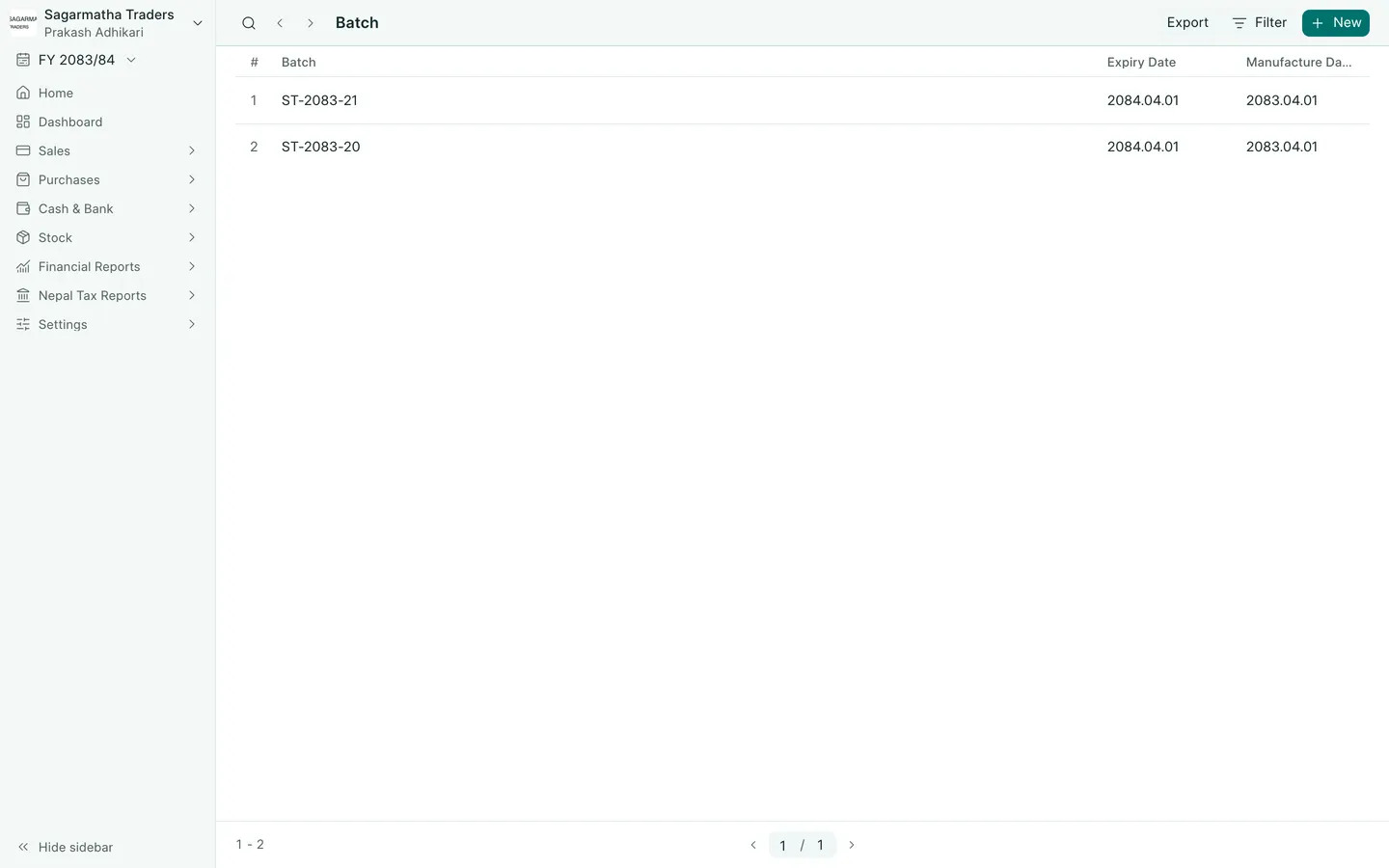 BookPana batch records showing fictional demo records, desktop layout